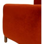 Sillón Rojo Tejido-Madera Salón 82 X 77 X 74 Cm