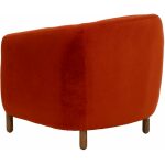 Sillón Rojo Tejido-Madera Salón 82 X 77 X 74 Cm