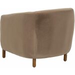 Sillón Taupe Tejido-Madera Salón 87 X 80 X 81 Cm