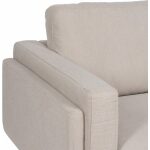 Sofá 3 Plazas Beige Tejido-Madera Salón 216 X 90 X 82 Cm