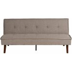 Sofá-Cama Beige Metal-Madera Salón 181 X 88 X 85,50 Cm