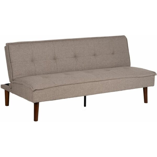 Sofá-Cama Beige Metal-Madera Salón 181 X 88 X 85,50 Cm