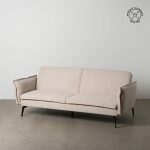 Sofá-Cama Blanco Tejido-Metal Salón 214 X 106 X 84 Cm