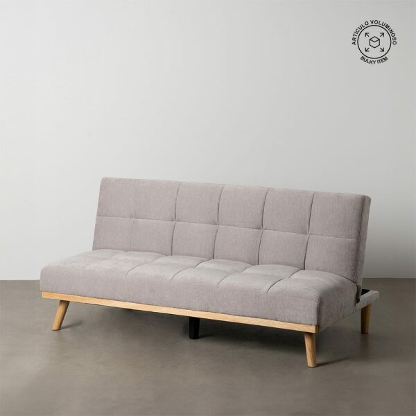 Sofá-Cama Gris Metal-Madera Salón 178 X 94 X 86 Cm