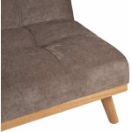 Sofá-Cama Taupe Metal-Madera Salón 178 X 94 X 86 Cm