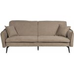 Sofá-Cama Taupe Tejido-Metal Salón 214 X 106 X 84 Cm