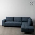 Sofá Chaise Longue Derecha Azul 266 X 222 X 80 Cm