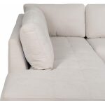 Sofá Chaise Longue Izquierda Crema 266 X 222 X 80 Cm