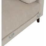 Sofá Chaise Longue Izquierda Crema 290 X 160 X 95 Cm