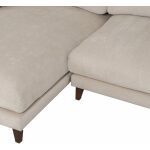 Sofá Chaise Longue Izquierda Crema 290 X 160 X 95 Cm