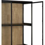 Vitrina Negro-Natural Dm-Metal 80 X 38 X 180 Cm